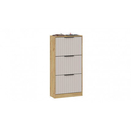 Тумба для обуви «Хилтон» - 303.011.000 Дуб Крафт золотой, Мокко матовый