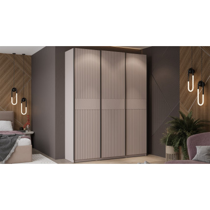 Шкаф-купе с 3 глухими дверями «Оскар Хилтон» Тип 2 Ручка черная, Кашемир, Кашемир сатин