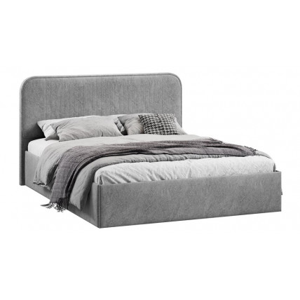 Кровать с ПМ «Тиффани» Тип 1 (с подъемным механизмом) Микровелюр Wellmart Silver