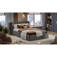 Кровать «Тейлор» Микровелюр Linea Grande 66/Connect 66 (серо-коричневый)