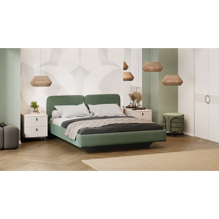 Кровать «Флори» Тип 1 (1600) Велюр Ultra Olive