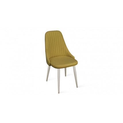 Стул «Франк» (конус) исп. 2 - ДП2-30 Капучино матовый/Микровелюр Madera Yellow (желтый)