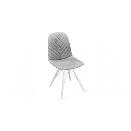 Стул «Шерри» К3 Белый матовый, Микровелюр Wellmart Silver