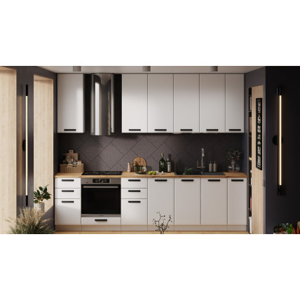 Модульная кухня «Тиана» Белый, Белый супермат