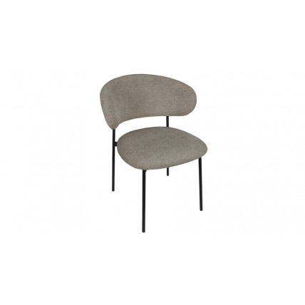 Стул «Флавио» Черный муар, Микровелюр Ness Cappuccino