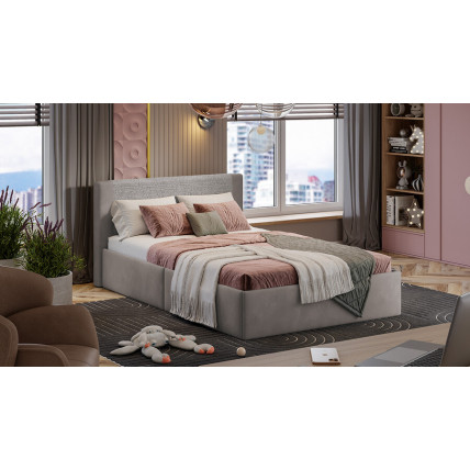 Кровать «Тейлор» Микровелюр Linea Grande 25/Connect 25 (мокко)