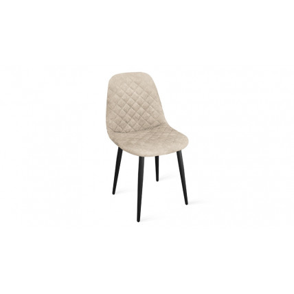 Стул «Ричи» К1С Черный муар, Микровелюр Wellmart Dark Beige
