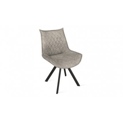 Стул «Фэнди» К2 Черный муар, Микровелюр Wellmart Dark Beige