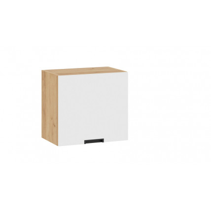 Шкаф навесной c одной откидной дверью «Гренада» - 1ВВ5Г Дуб Крафт золотой, Холст Белый