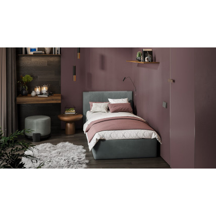 Кровать «Тейлор» Микровелюр Linea Grande 83/Connect 83 (серый)