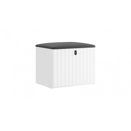 Тумба для обуви «Тиффани» Исп.2.1 - 307.003.000 Белый снег, Белый софт