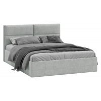 Кровать с ПМ «Глосс» Тип 1 (с подъемным механизмом) без заглушины Микровелюр Jercy Silver