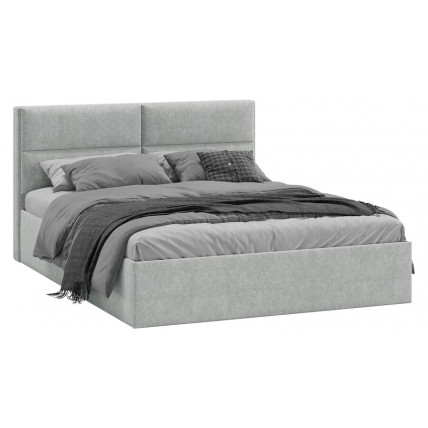 Кровать с ПМ «Глосс» Тип 1 (с подъемным механизмом) без заглушины Микровелюр Jercy Silver