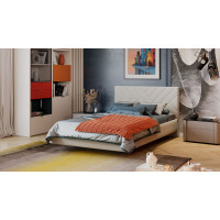 Кровать без ПМ «Кевия» Тип 1 (без подъемного механизма) Велюр Confetti Smoke