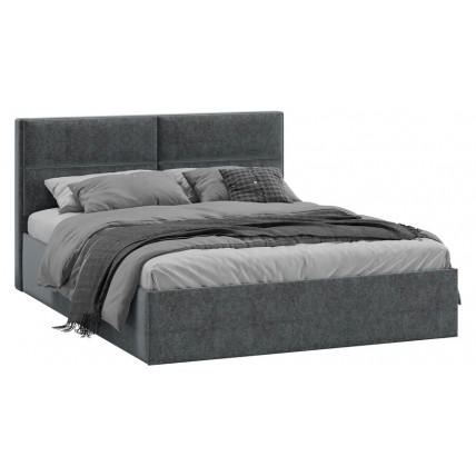 Кровать с ПМ «Глосс» Тип 1 (с подъемным механизмом) без заглушины Микровелюр Jercy Graphite