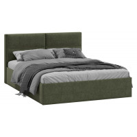 Кровать без ПМ «Глосс» Тип 1 (без подъемного механизма) Микровелюр Jercy Deep Green
