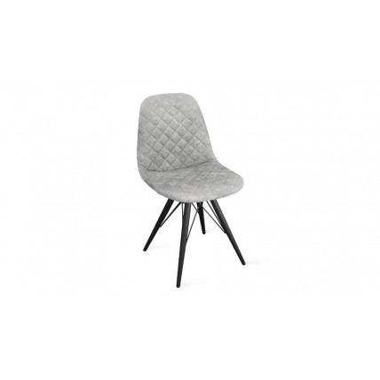 Стул «Ричи» К3 Черный муар, Микровелюр Wellmart Silver