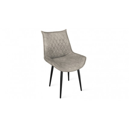 Стул «Фэнди» К1С Черный муар, Микровелюр Wellmart Dark Beige
