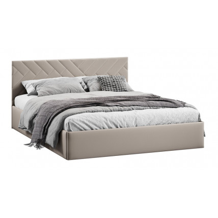 Кровать с ПМ «Кевия» Тип 1 (с подъемным механизмом) с заглушиной Велюр Confetti Smoke