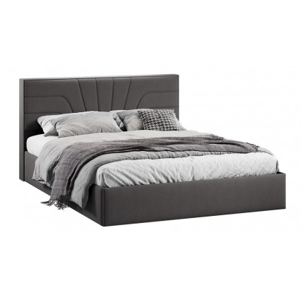 Кровать с ПМ «Пандора» Тип 1 (с подъемным механизмом) Велюр Графит