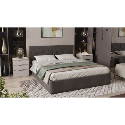 Спальный гарнитур «Порто» стандартный - ГН-393.000.8 Кашемир матовый, Кашемир сатин, Велюр Confetti Stone