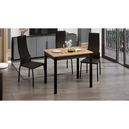 Стол обеденный «Блэйд» Тип 1 - 036.000.000 Черный, Дуб Крафт золотой