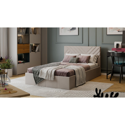 Кровать с ПМ «Дэлли» Тип 1 (с подъемным механизмом) с заглушиной Велюр Confetti Cream