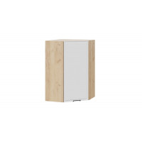 Шкаф навесной угловой «Белладжио» - 1ВВ6У Дуб Крафт золотой, Фон белый