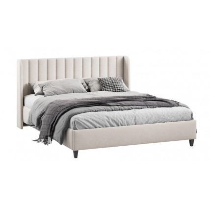 Кровать с ПМ «Шанель» (с подъемным механизмом) Велюр светлый