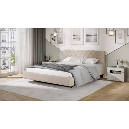 Кровать «Синди» Тип 3 Велюр ultra ivory