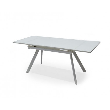 Стол Атлант Пластик лайт 180*90см керамика 2кат,опора Л-2,муар белый