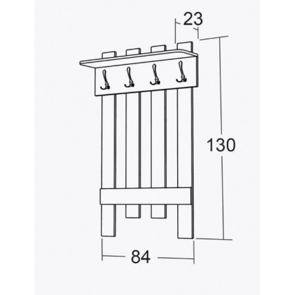 Вешалка Беатриче Лайт Сонома/Венге